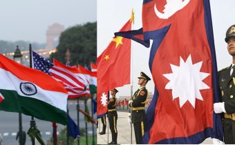Nepal India China USA Flag