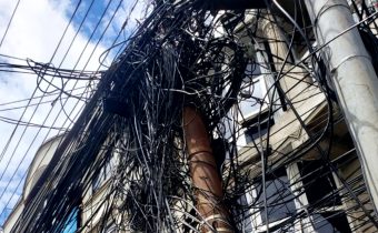 Started cutting unorganized internet wires