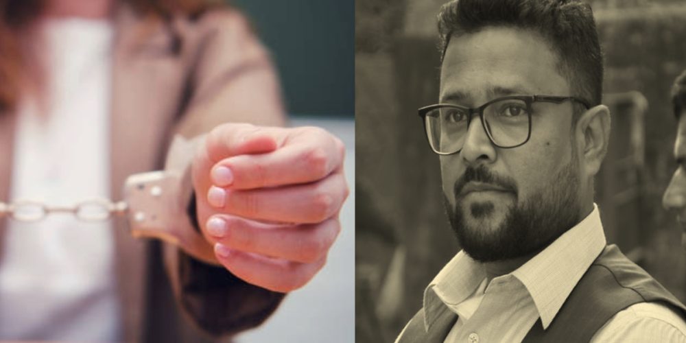 A former female teacher of the same school was arrested on the charge of murdering the principal Sarraf