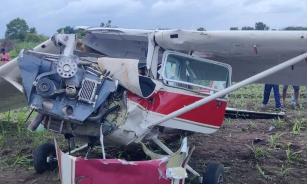 Plane crash in Maharashtra India