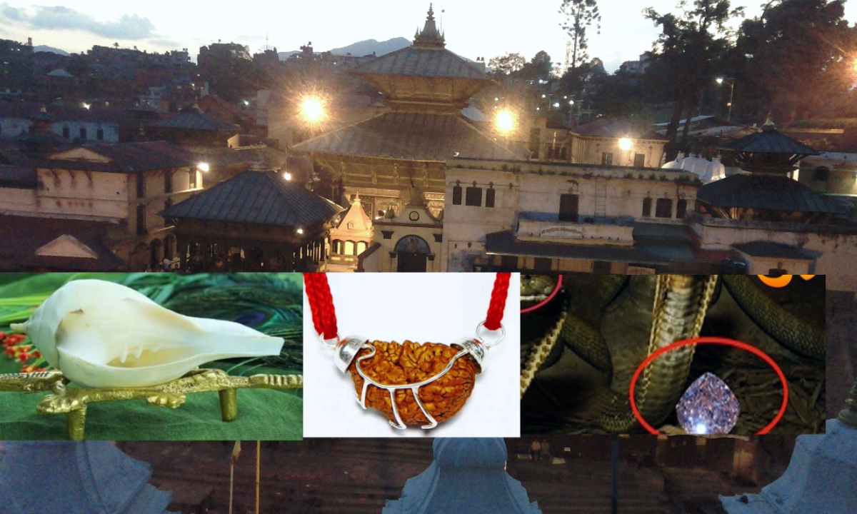 Pashupatinath temple's precious nagmani, one-faced rudraksha and right conch were shown to the public today