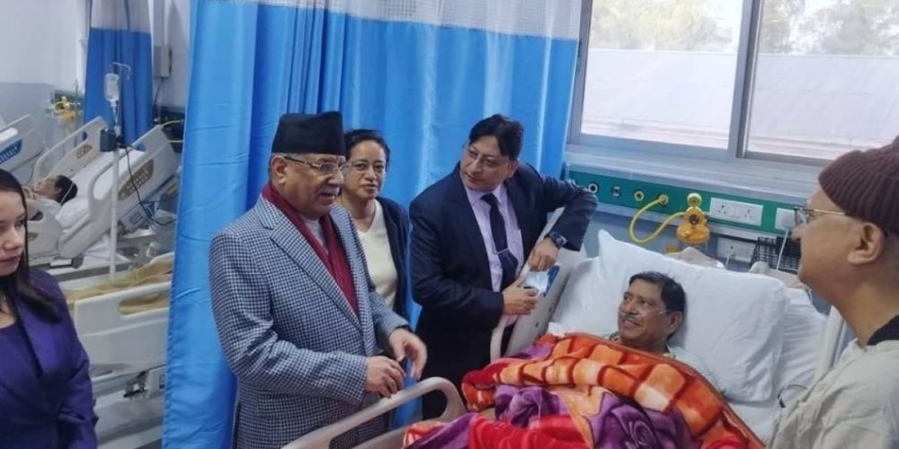 The Prime Minister met Home Minister Shrestha who underwent heart surgery after reaching the hospital