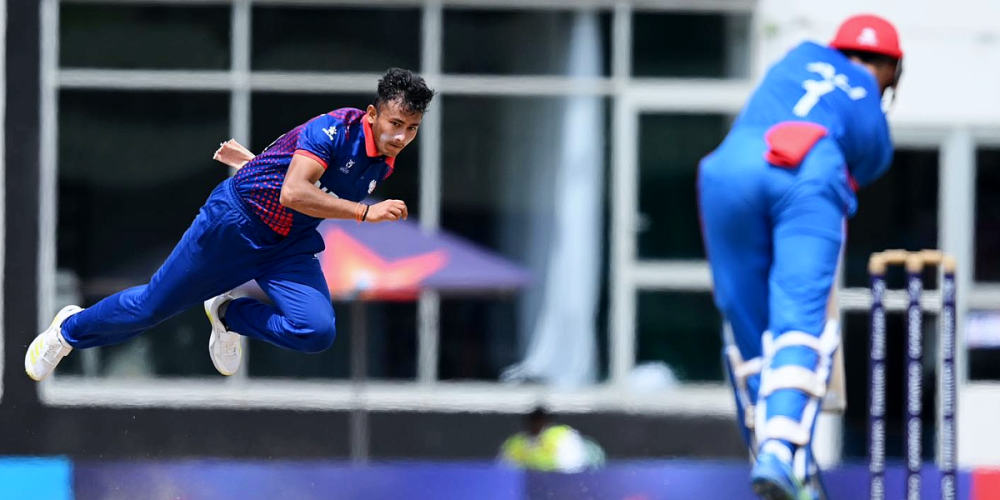 Nepal took Afghanistan's eighth wicket without scoring a hundred runs
