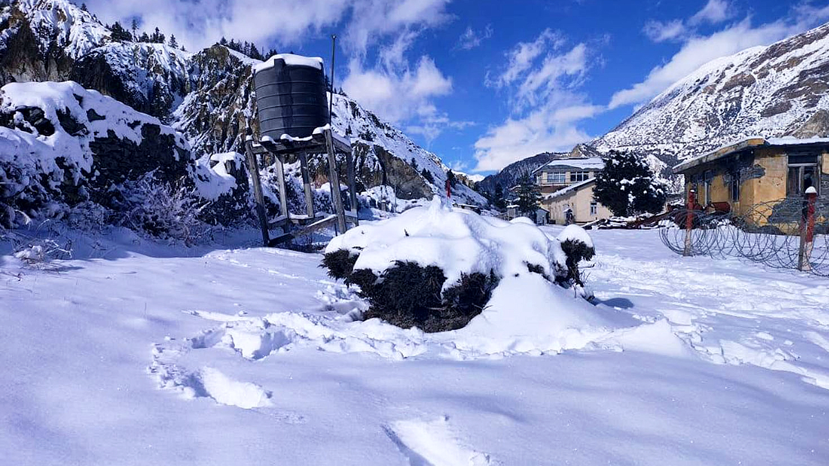 The temperature in Manang is minus 22 degrees Celsius