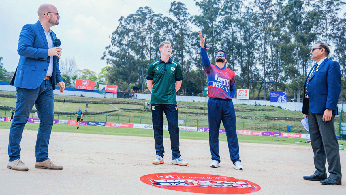 After winning the toss, Nepal 'A' decided to field, Ireland 'A' batting