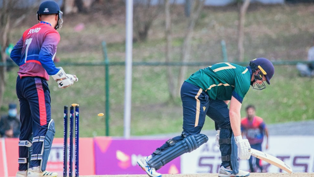 Ireland 'A' set a huge target of 223 runs to Nepal 'A'
