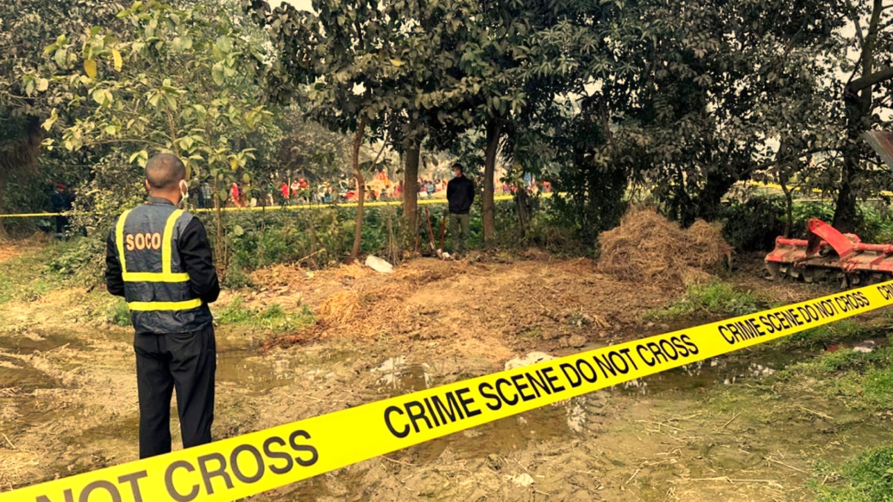 "14-year-old girl's body found buried, grandfather among six arrested"