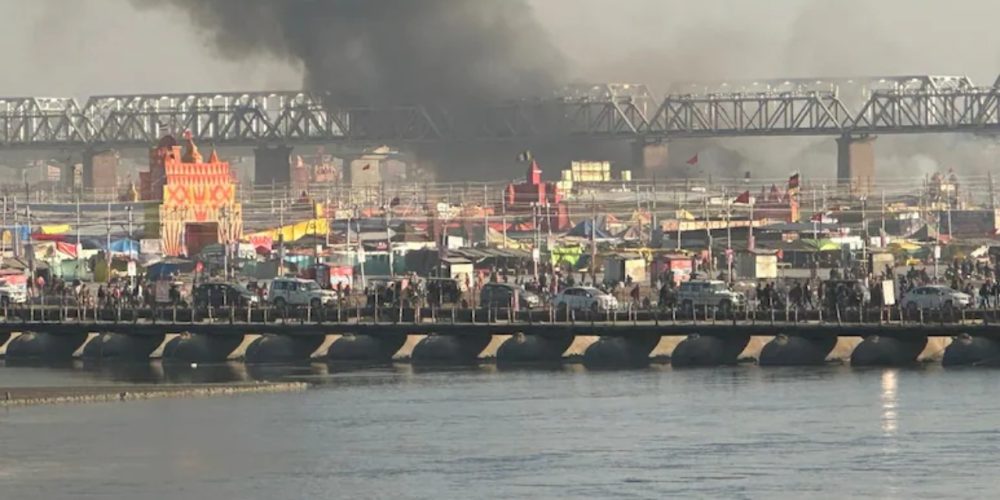 Cylinder explosion, massive fire at Mahakumbh Mela