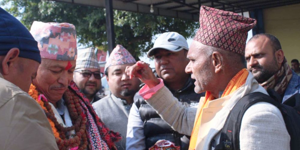 NCP (Unified Socialist) and Durga Prasai's Supporters at the Airport to Welcome Bhim Rawal
