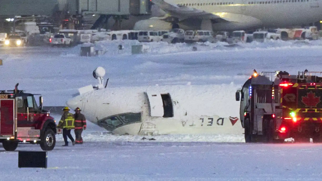 80 Passengers on Board as Plane Crashes at Toronto Airport