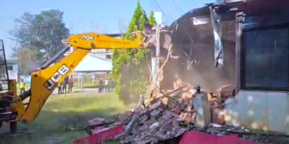 Bulldozer Action on Former Energy Minister Khadka’s Structure Built on Scout Land