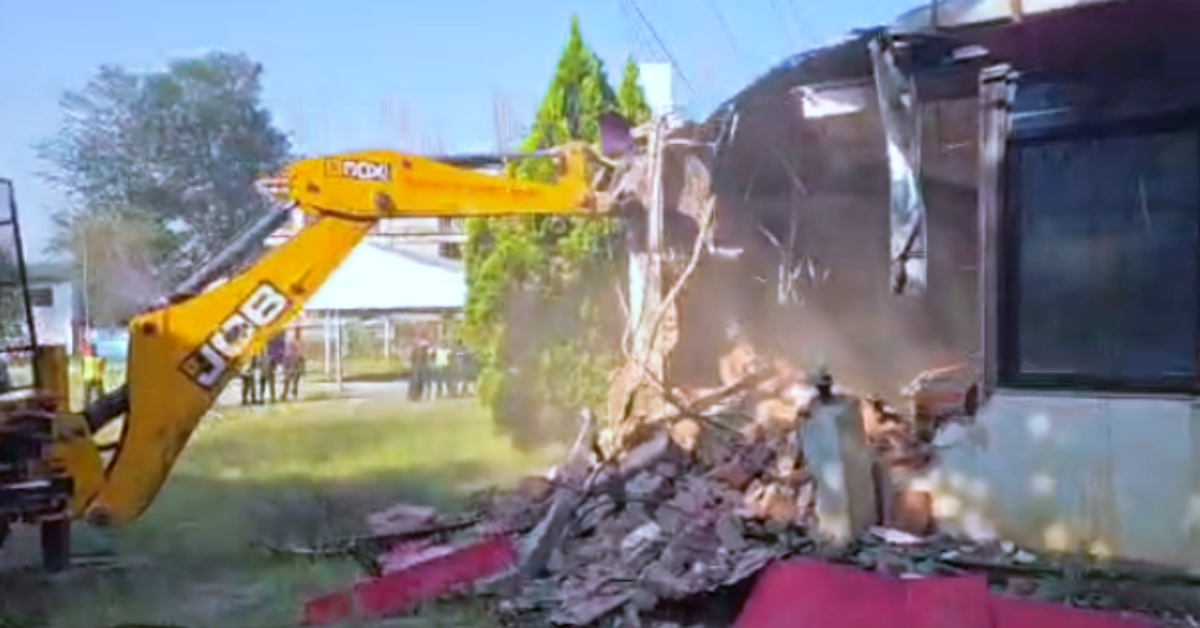 Bulldozer Action on Former Energy Minister Khadka’s Structure Built on Scout Land
